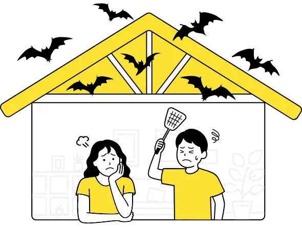 屋根裏のコウモリを追い出したい人達