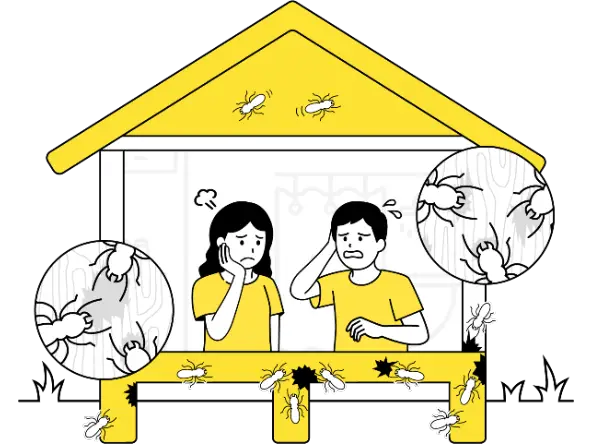 床下や柱のシロアリ被害を解決したい家族