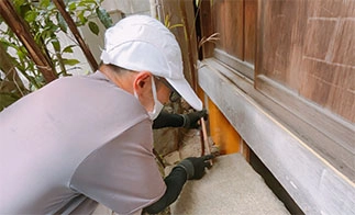 侵入経路封鎖作業