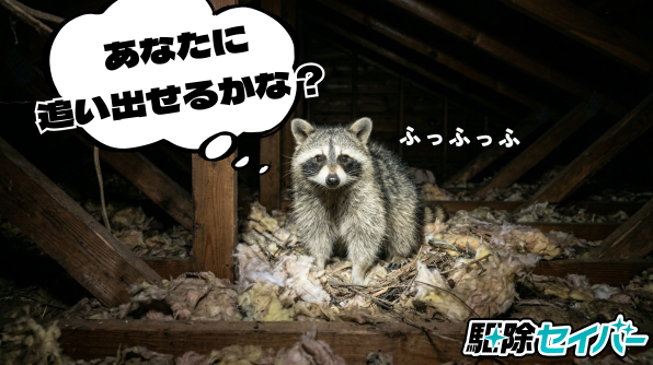 【追い出し】屋根裏のアライグマを自分で駆除する方法