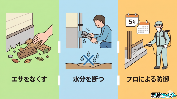 シロアリを防ぐための予防策