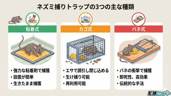 ネズミ捕りトラップの種類と選び方