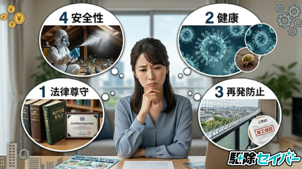 ハトの駆除を業者に依頼したほうがよい4つの理由