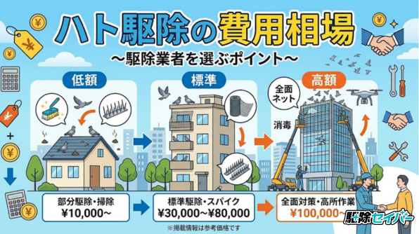 ハト駆除の費用相場