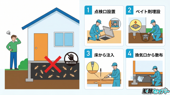 床下に入れない家でもできる!シロアリ対策