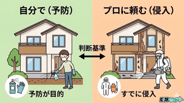 自分でやるか業者に頼むかの判断基準
