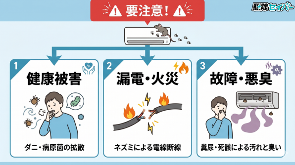 要注意！エアコンのネズミを放置するリスク