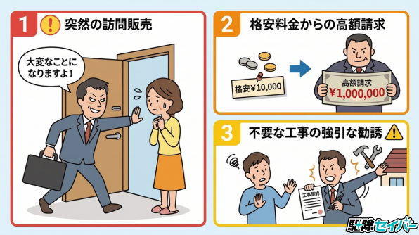 要注意！悪徳業者がよく使う手口