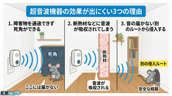 超音波機器の効果が出にくい3つの理由