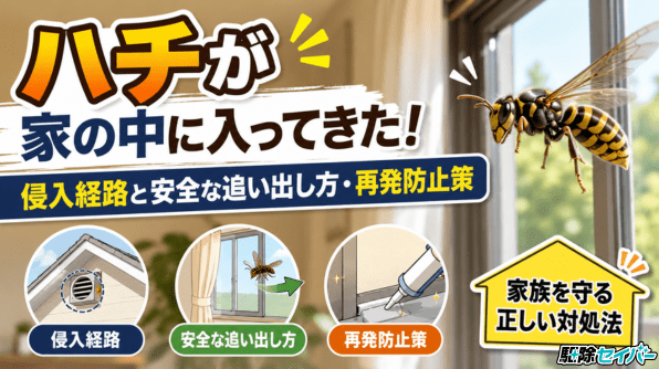 ハチが家の中に入ってきた！侵入経路と安全な追い出し方・再発防止策