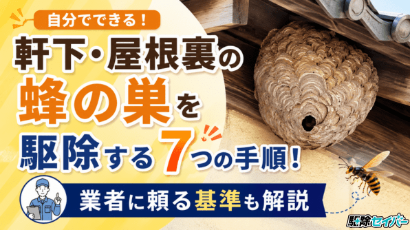 軒下・屋根裏のハチの巣を駆除する方法とは？プロが解説